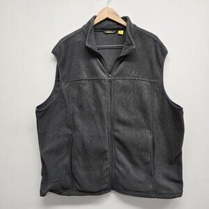 Cabela's Fleece Vest Mens 2XL Gray Sleeveless Full Zip Embroidered Logo
